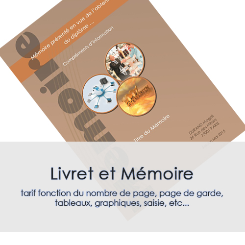 DESIGN - LIVRET ET MEMOIRE